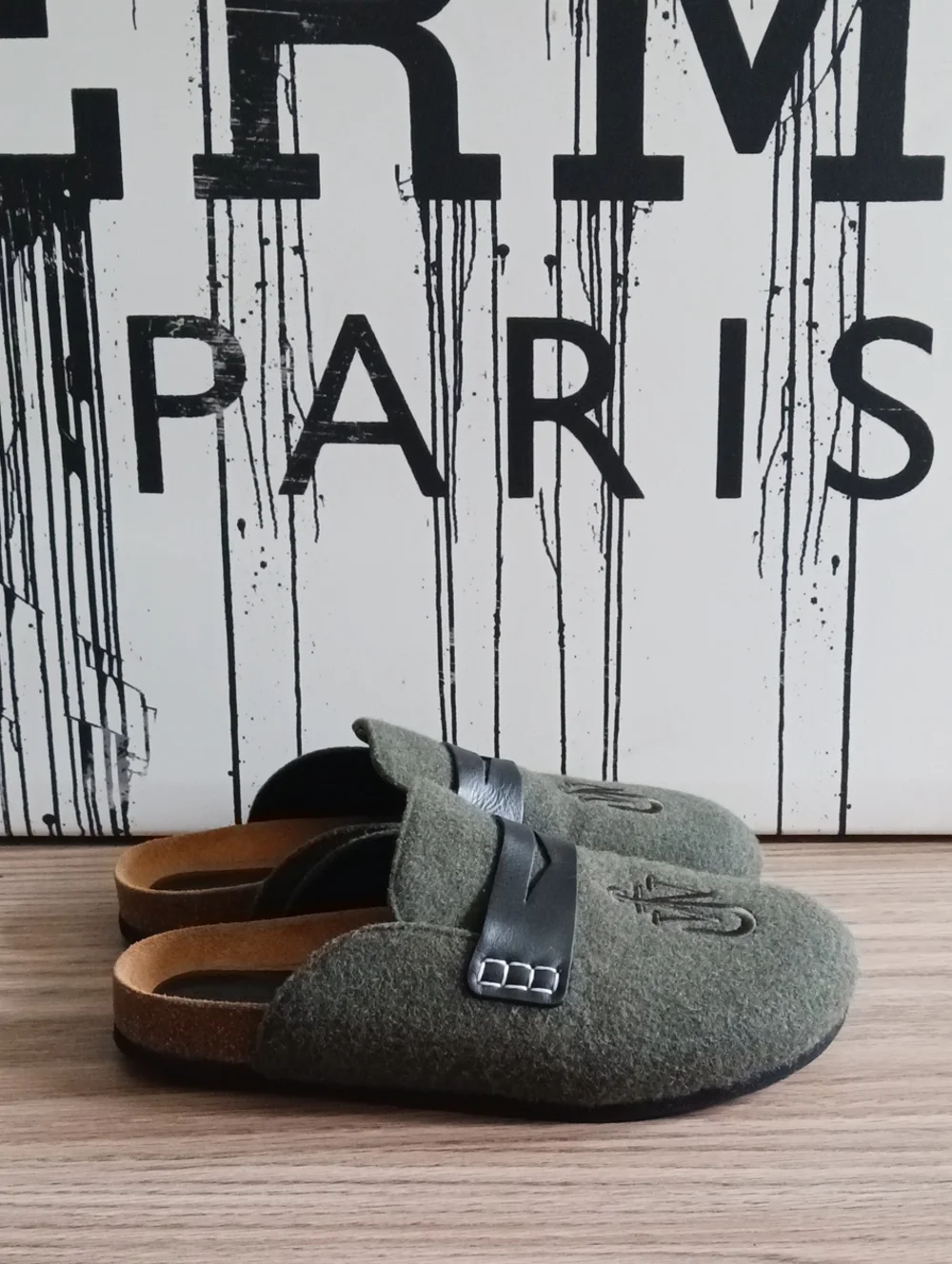 J.W.Anderson Men Felt Loafer Mule ,made In Italt Size 41